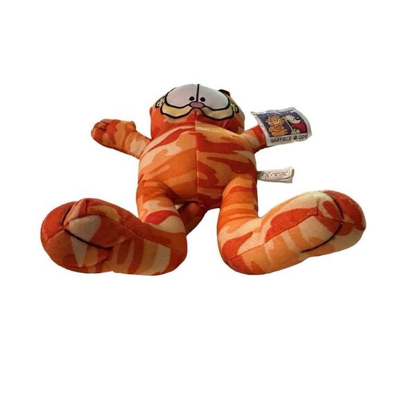 Vintage Y2K Garfield Push with Tags Camouflage Look 13” Retro - Picture 4 of 11